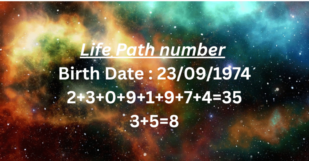 Life Path number Birth Date 23091974 2309197435 358